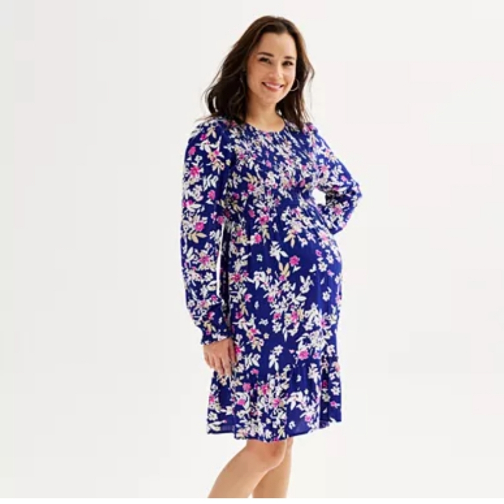 Maternity Sonoma Goods For Life® Smocked Babydoll Dress